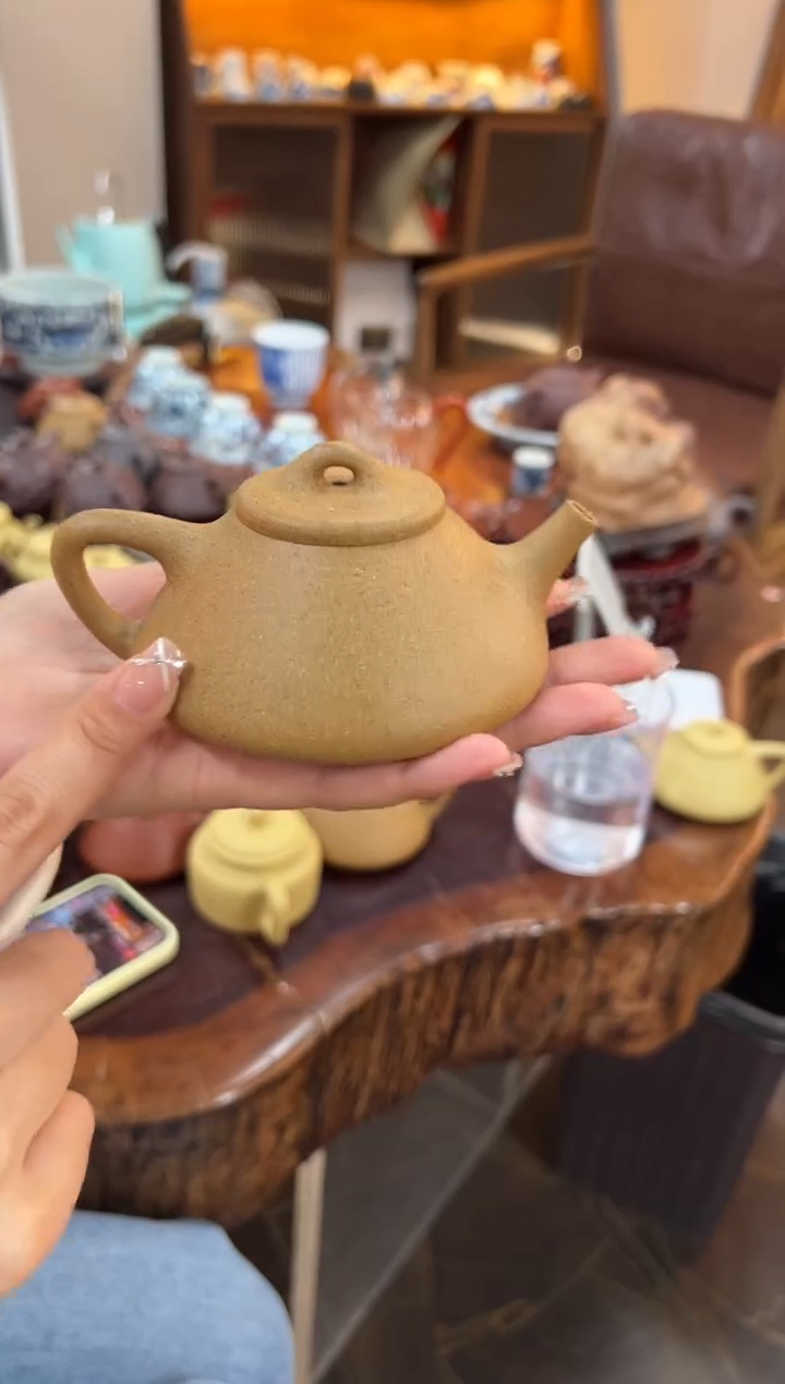 【闪购商品】紫砂茶壶【头哥手工壶】子冶石瓢黄金段光素