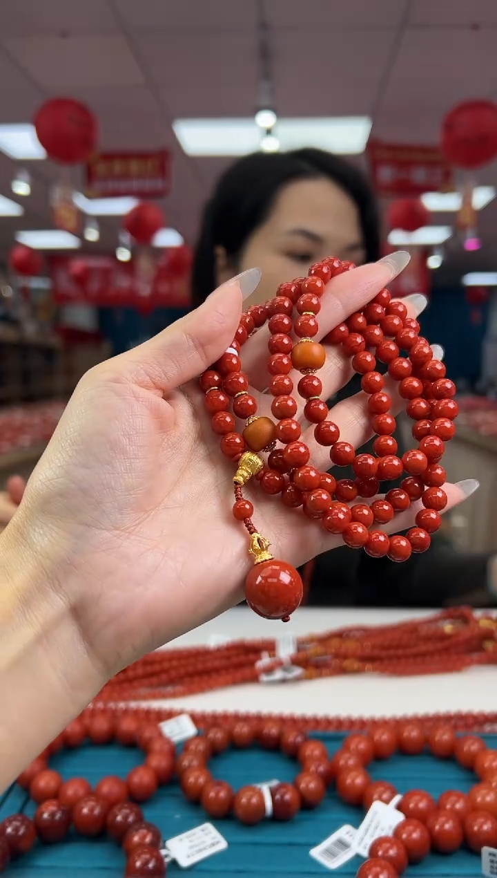 【闪购商品】南红玛瑙项链未镶嵌1.25-（多样式）