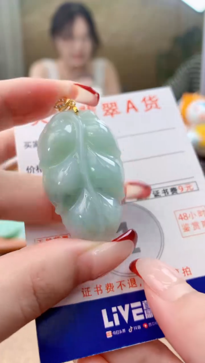 颈饰未镶嵌翡翠 天然A货翡翠挂件