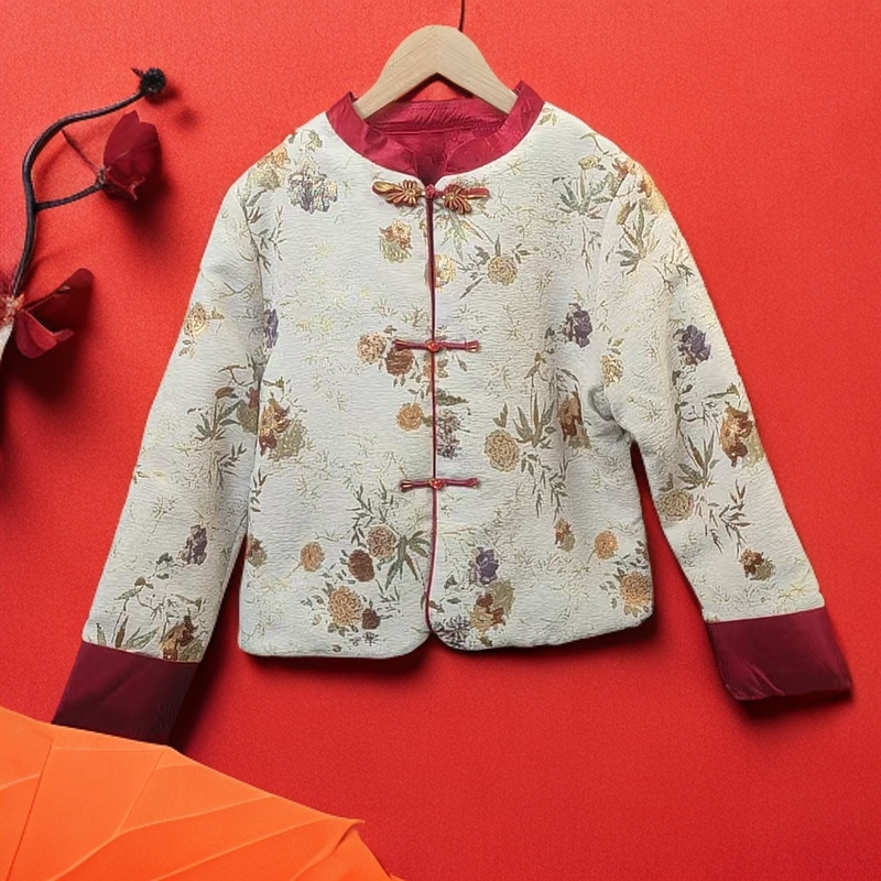 （彩金工艺）中式复古国风双面双穿棉服