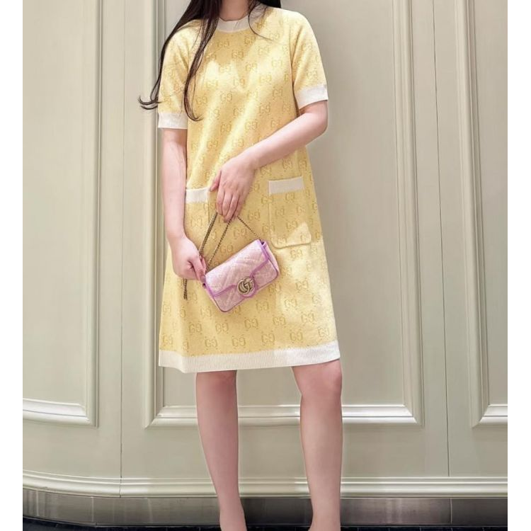 古驰/连衣裙/95新/丝缎、羊毛、亮片/[251205ZC0001]