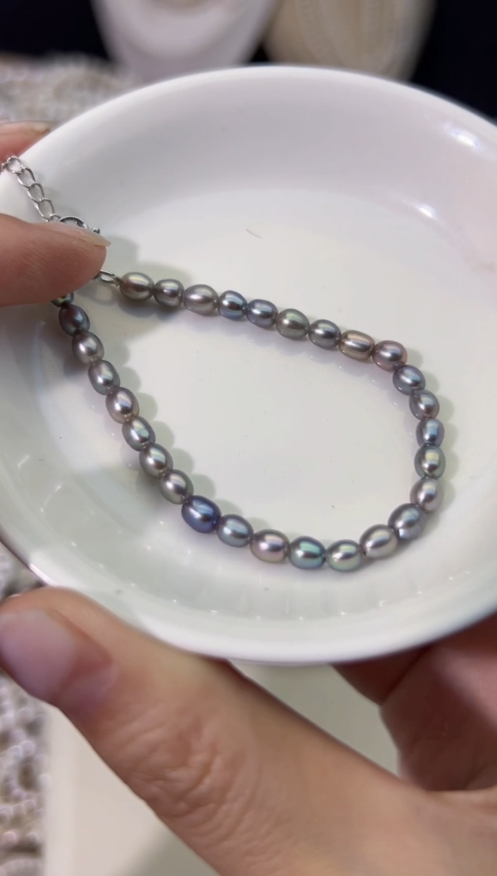 【闪购商品】淡水珍珠2未镶嵌银灰色*强光珍珠4mm+