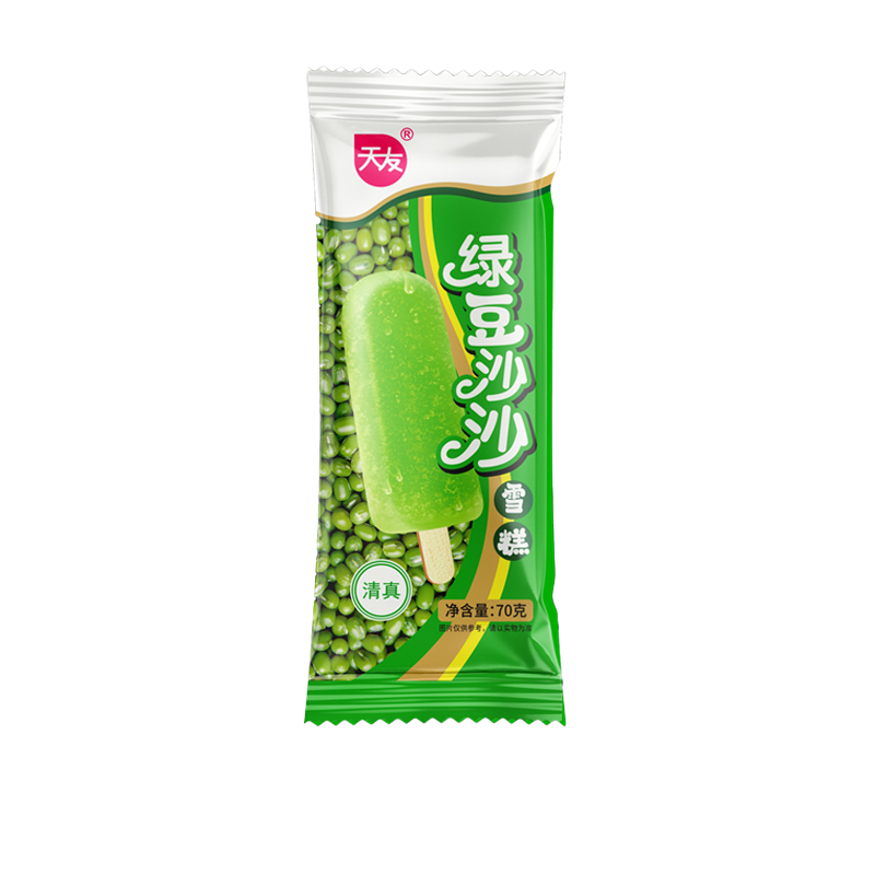 【京东次日达】【5支】天友绿豆沙沙雪糕冰淇淋雪糕同城送