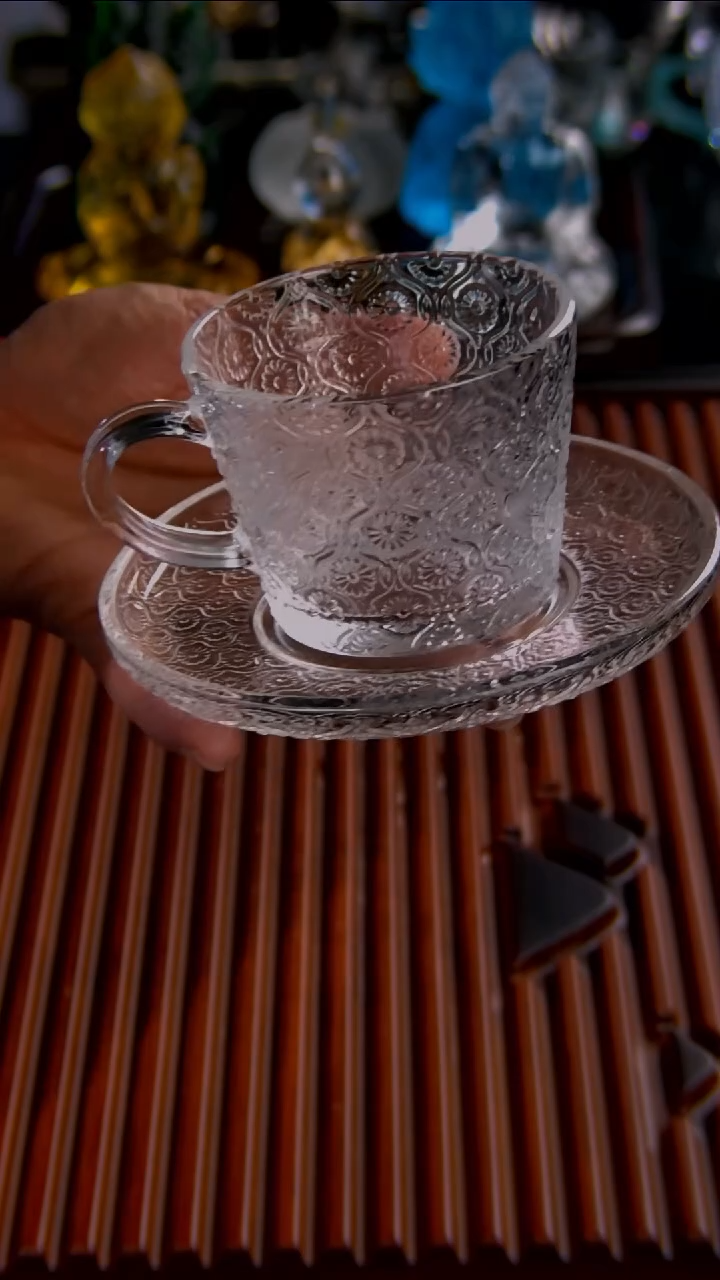 玻璃咖啡杯  两杯两碟  