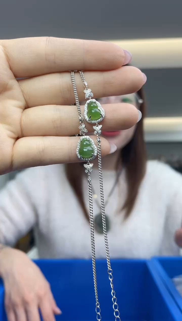 【闪购商品】和田玉`银S925镶嵌（多样性发一件）