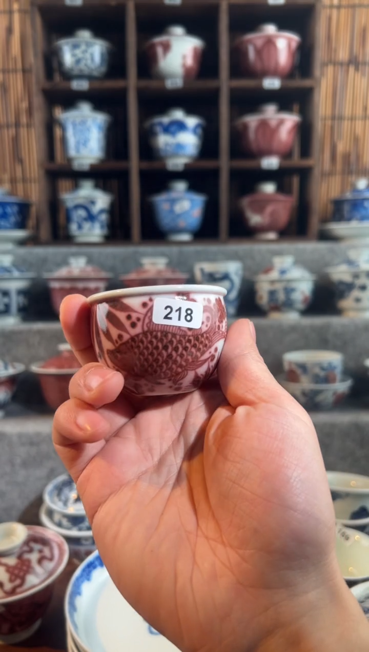 【闪购商品】218天禄言瓷鱼藻杯子