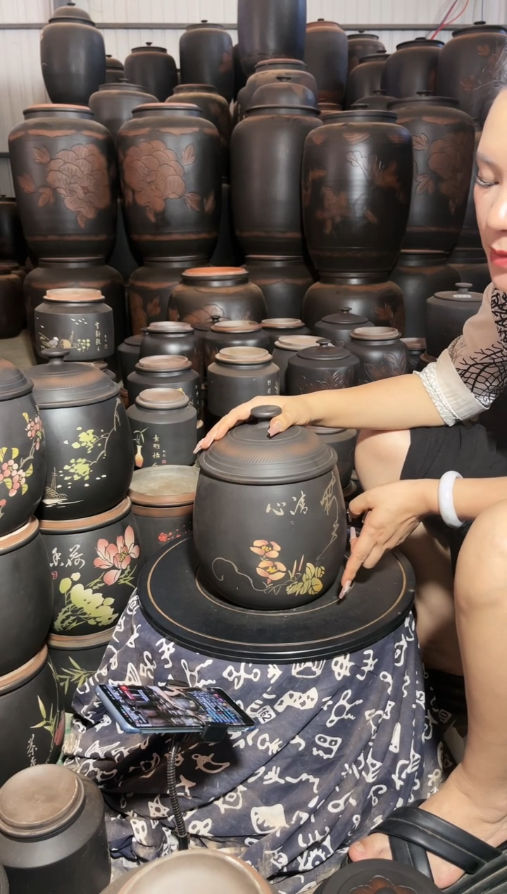 壶完品 茶叶罐 041 彩填大龙蛋 