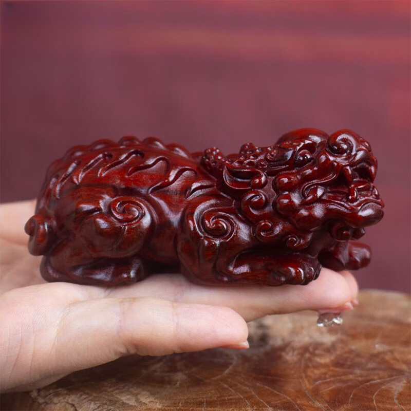 印度小叶紫檀貔貅手把件小摆件随身盘玩文玩挂件 6.8*3.8*3.5cm
