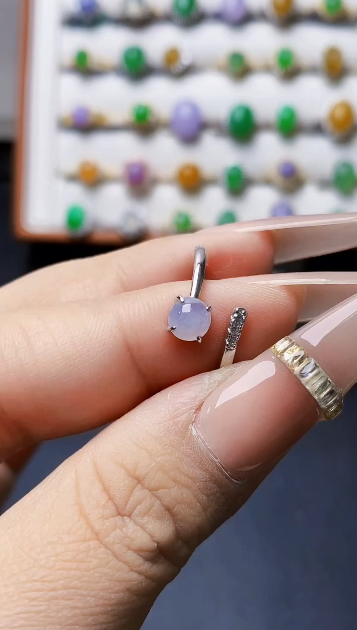 银S925镶嵌戒指翡翠5587