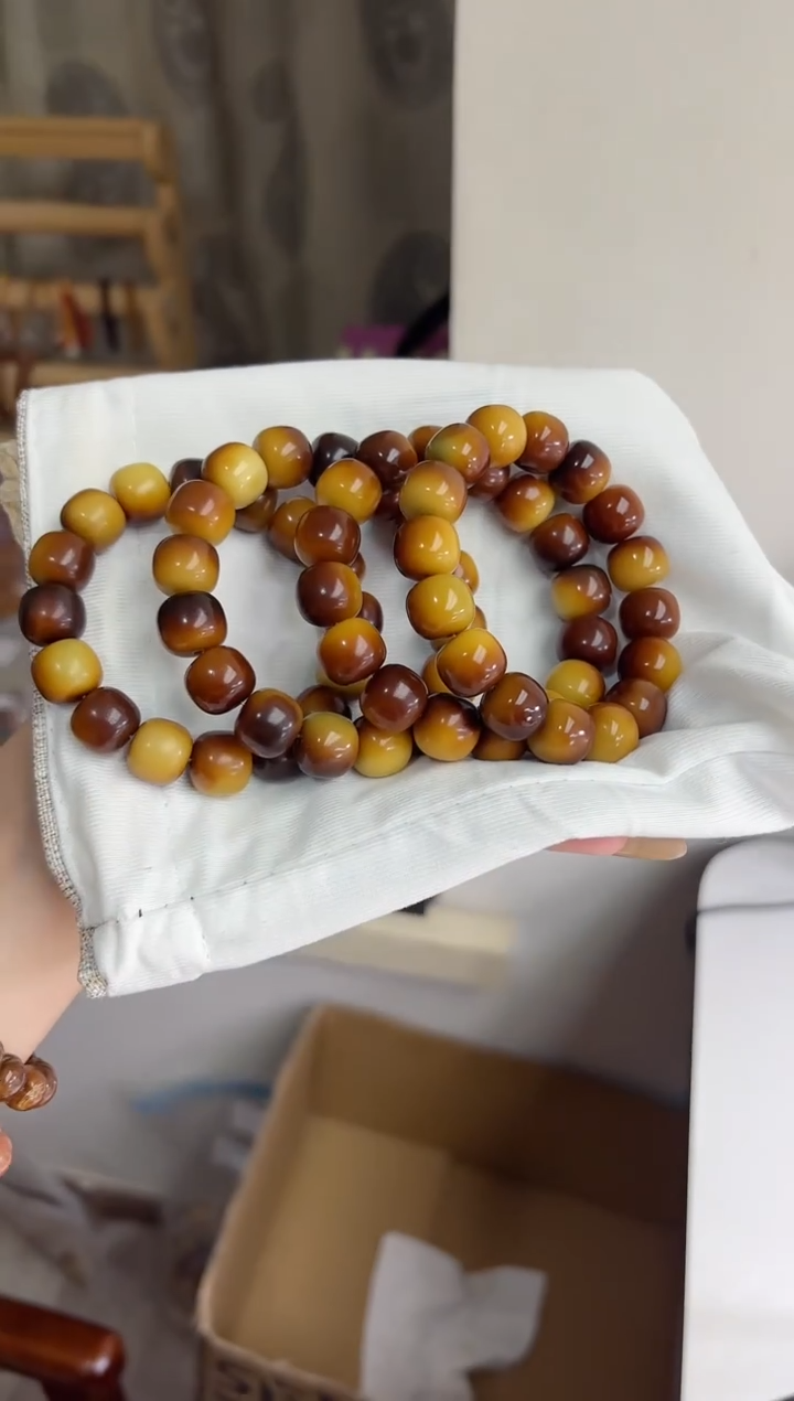 手串菩提根/象牙果沐i100油宝宝玉化桶珠13*14mm手串