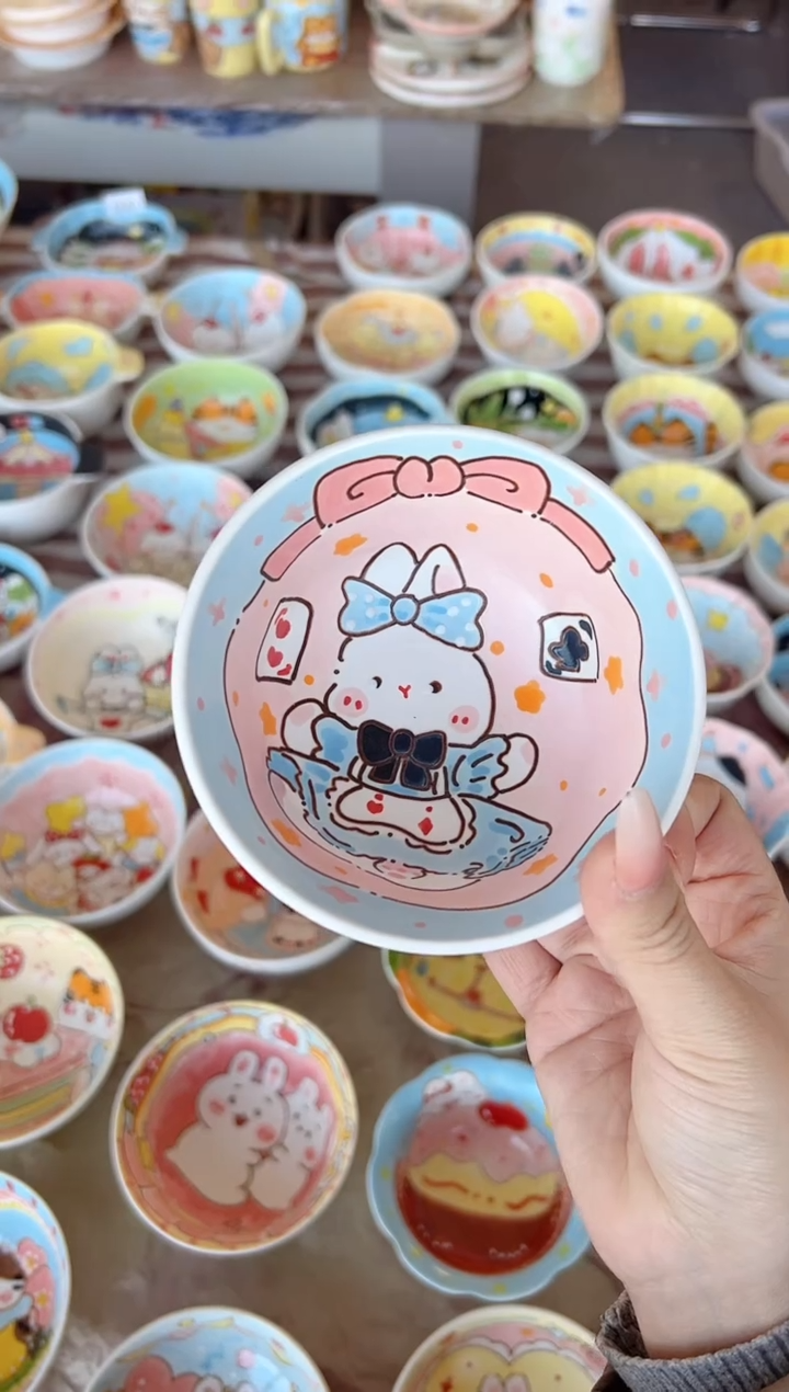 摆件陶爱****?景德镇陶瓷手绘微瑕