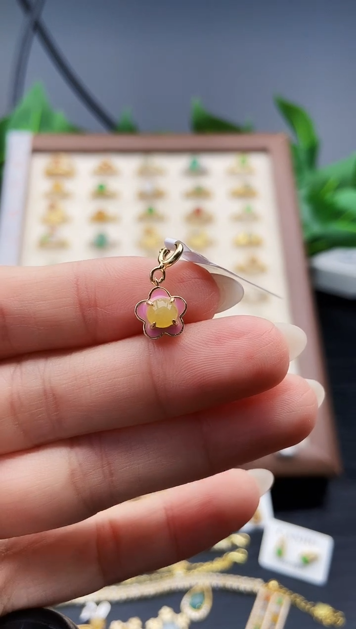 颈饰银S925镶嵌翡翠12