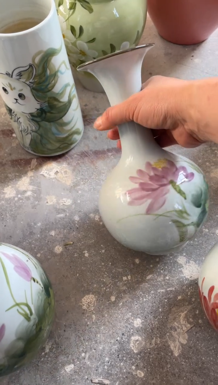 瓶瓷景德镇手绘花瓶