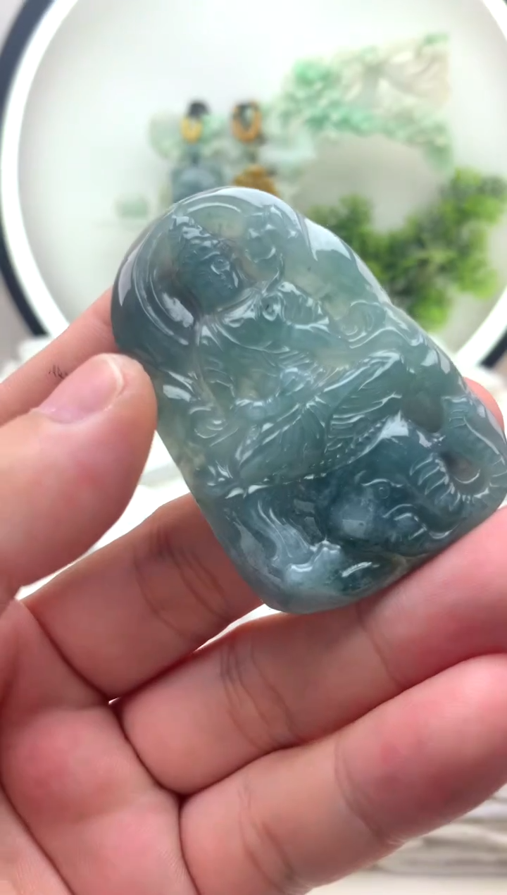 颈饰未镶嵌翡翠普贤