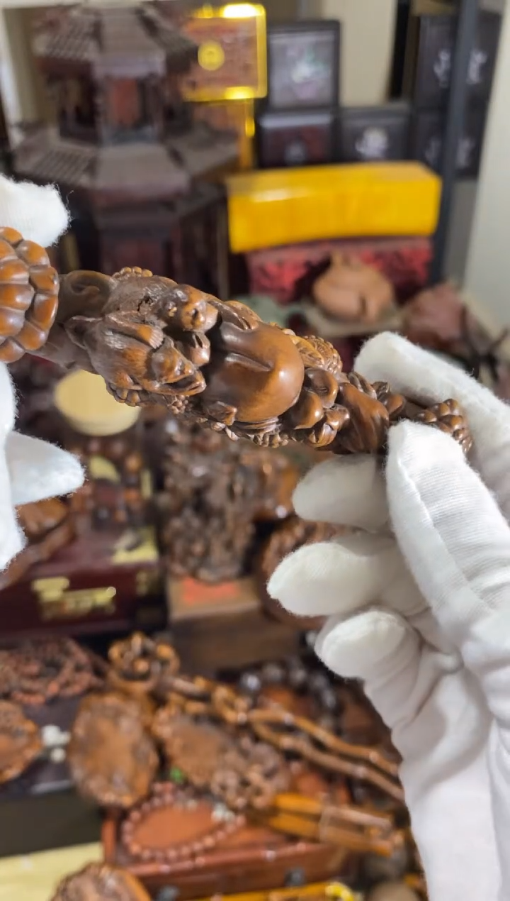 木小叶黄杨小件小如意带瑕疵