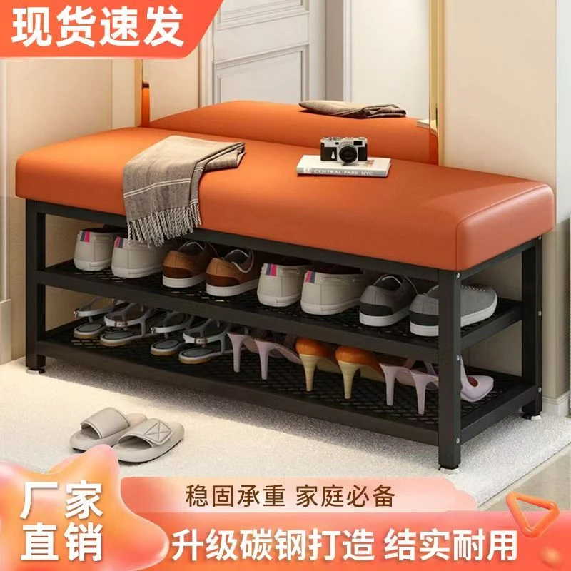 轻奢换鞋凳门口家用入户玄关穿鞋凳简约鞋架可坐式客厅大容量鞋架