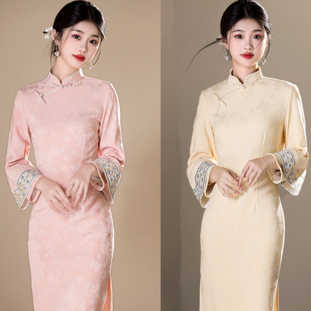 【絮语】新中式中长款加厚旗袍加绒冬款厚款日常复古超级好看冬季