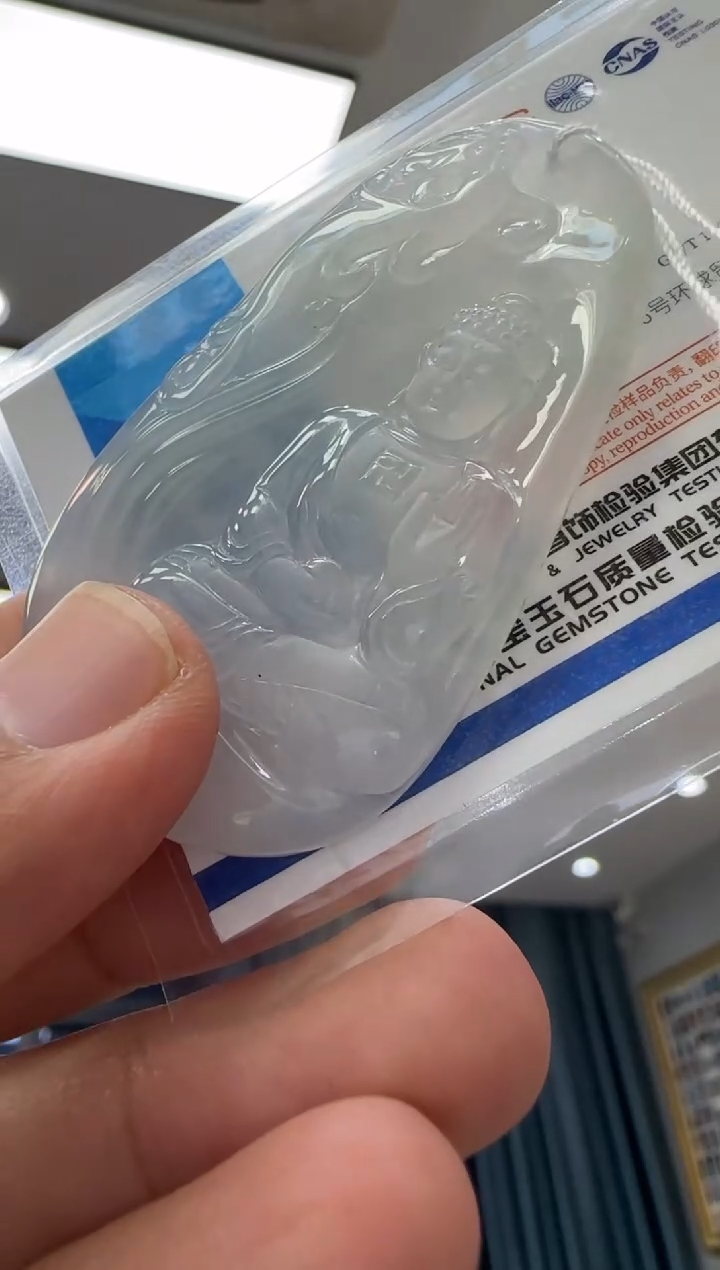 颈饰未镶嵌翡翠天然翡翠A货孤品一件