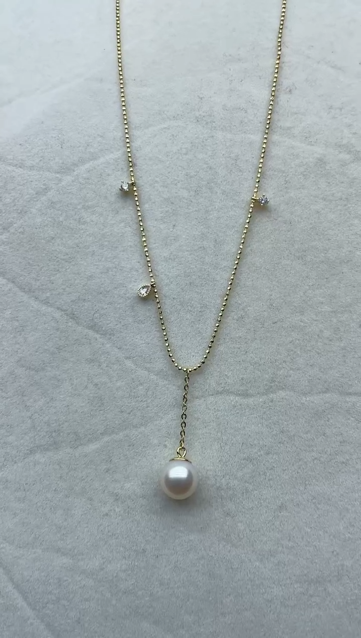 【闪购商品】海水珍珠套链银S925镶嵌124