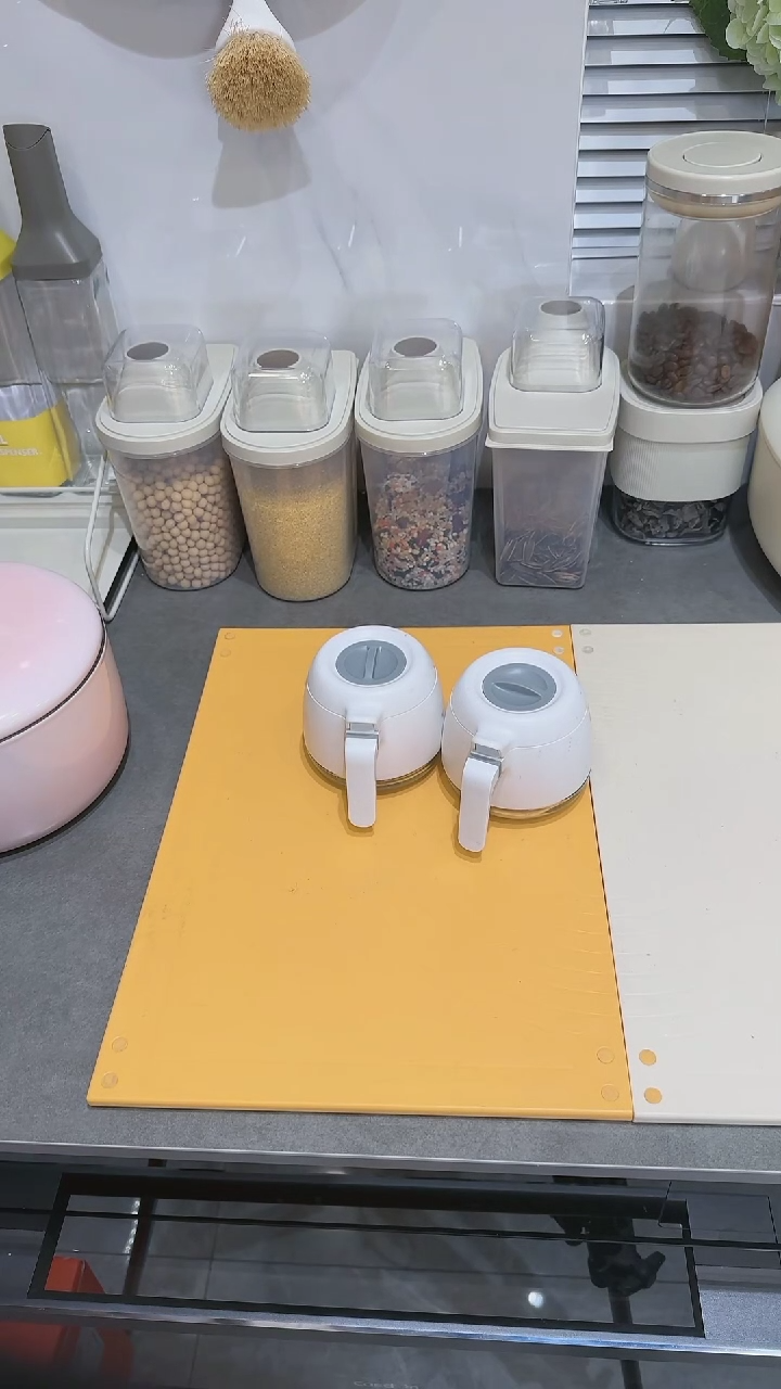 【闪购商品】瓷奶油白3个装玻璃调味罐