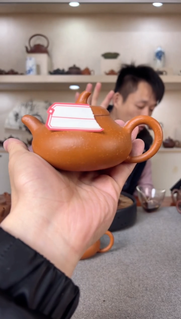 【闪购商品】紫砂茶壶茄瓜 桂花朱泥 半手工