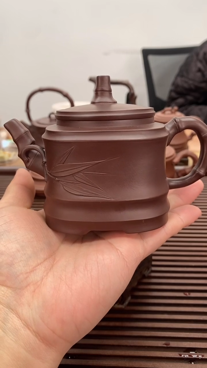 茶壶紫砂福利不退换260毫升四方竹