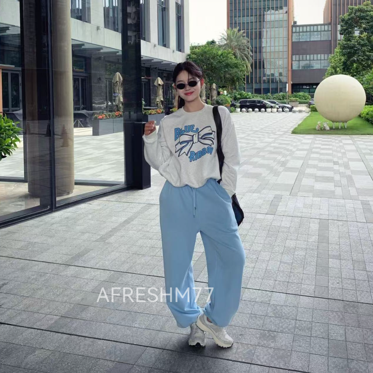 AFRESHM77【早八神裤】高腰显瘦百搭宽松直筒阔腿休闲裤R0143