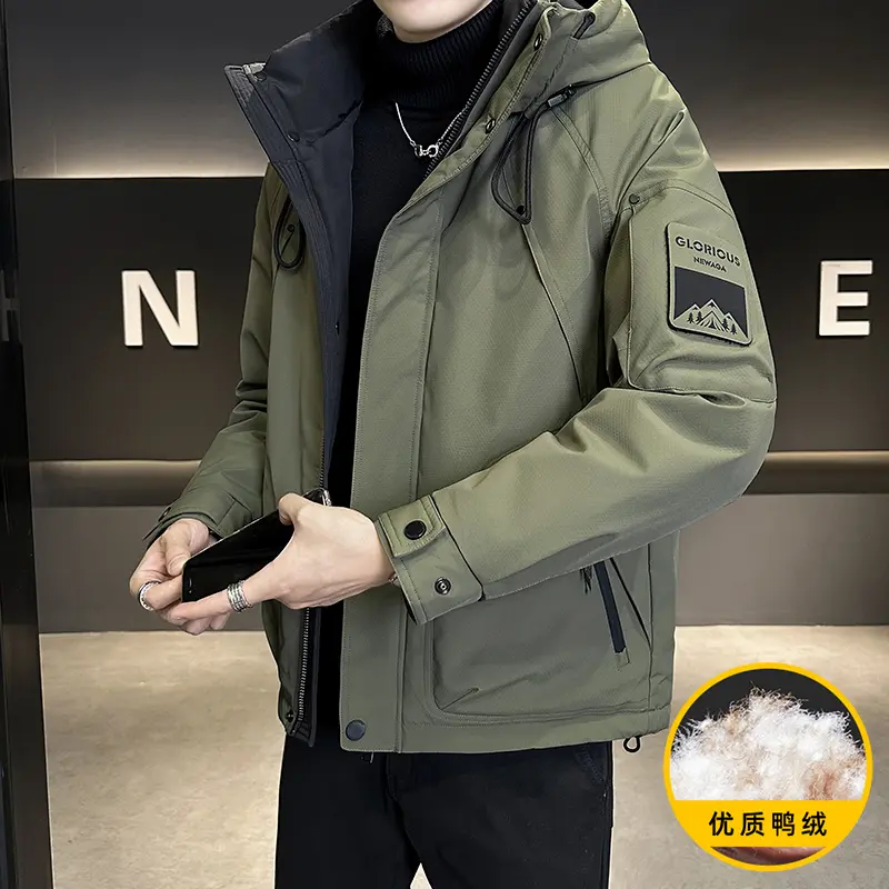 【万达撤柜】男士羽绒服2025冬季加厚宽松男士休闲防风保暖连男士