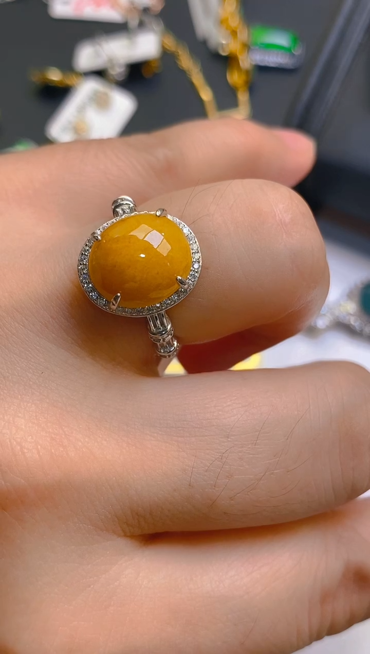 【闪购商品】翡翠耳饰银S925镶嵌天然A货翡翠1