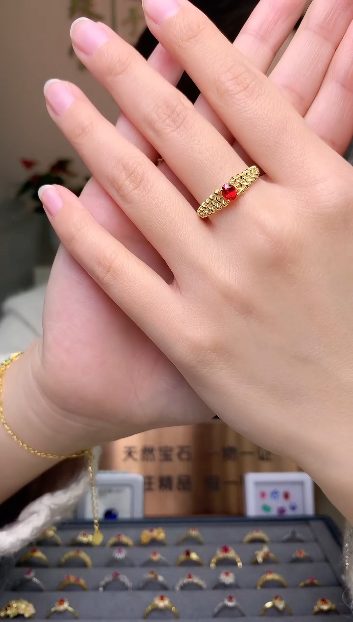 【闪购商品】蓝宝石戒指银S925镶嵌戒指