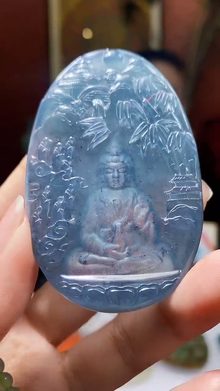 未镶嵌定制翡翠KK翡翠毛货吊坠-18