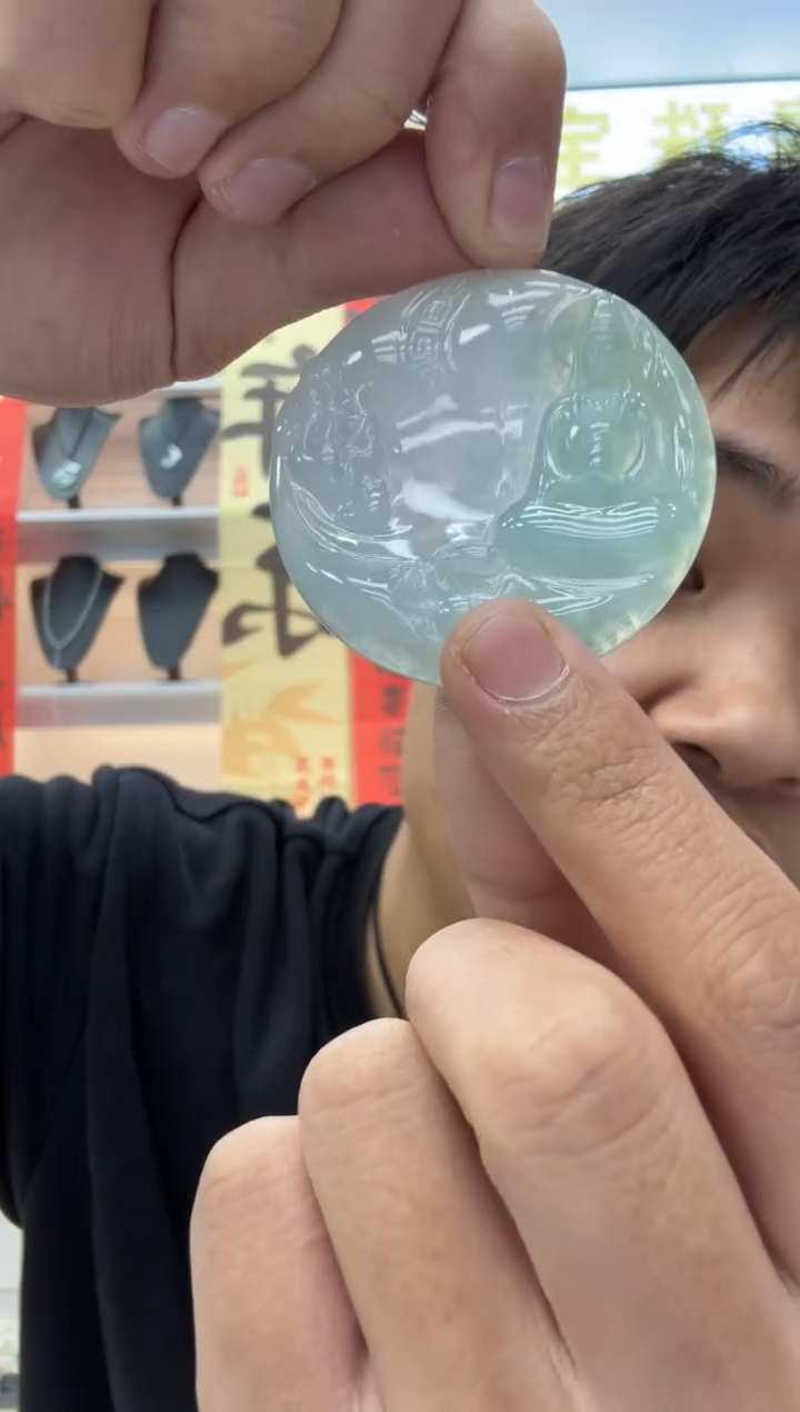 【闪购商品】翡翠颈饰未镶嵌天然翡翠A货孤品一件