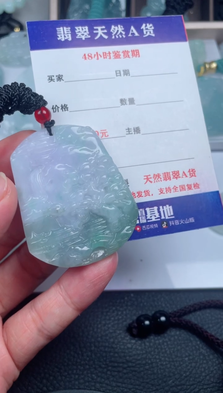 翡翠未镶嵌颈饰         
