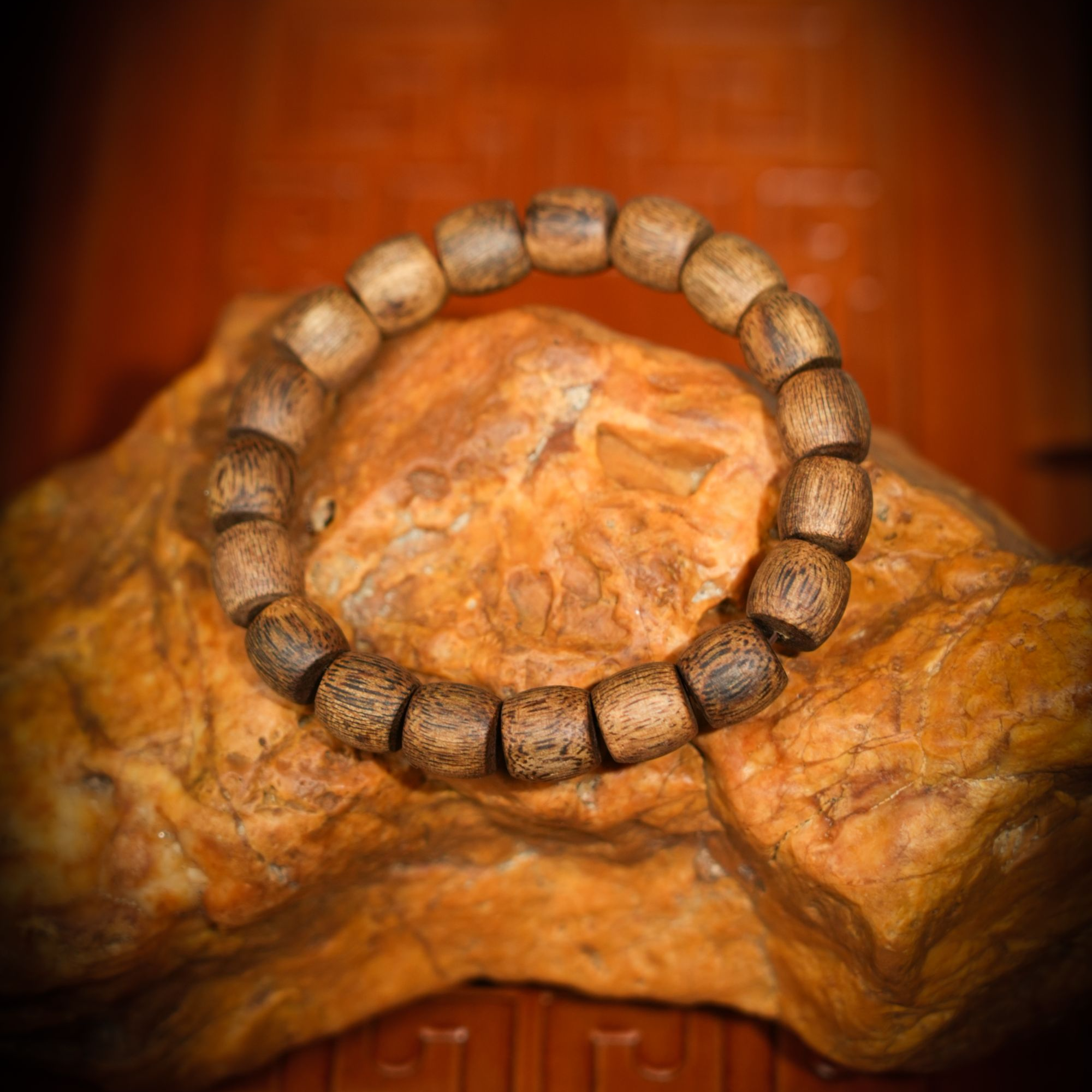 沉香海南棋楠沉香鼓珠1.1单圈沉香手串11克+多样性发一