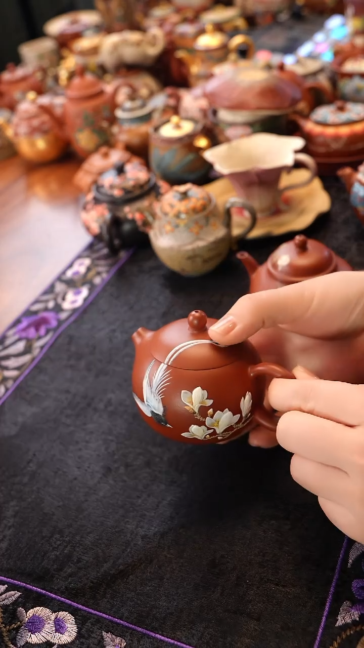 茶壶紫砂佛手莲心