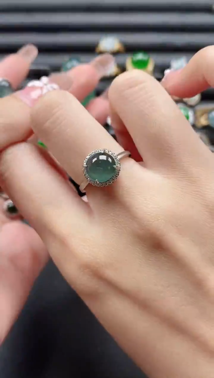 【闪购商品】翡翠戒指银S925镶嵌511511