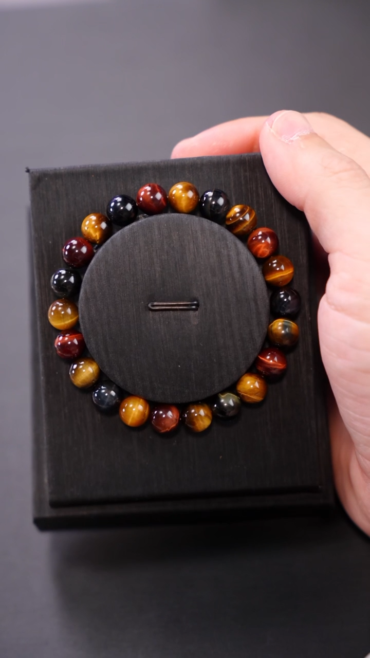 【闪购商品】木变石（虎睛石）单圈未镶嵌Q014彩虎眼单圈8mm
