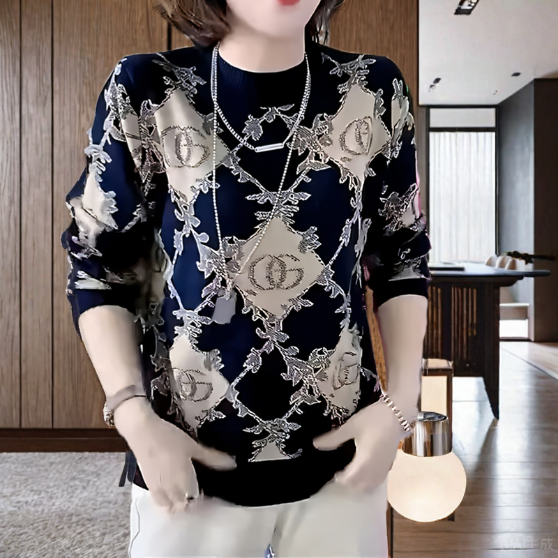 春秋冬加绒加厚卫衣女欧美时尚外穿尾单印花字母拼色花保暖打底衫