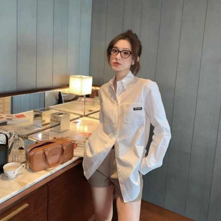 95新 MIU MIU/缪缪 海囤/MIU MIU 衬衫/44码/csc66160