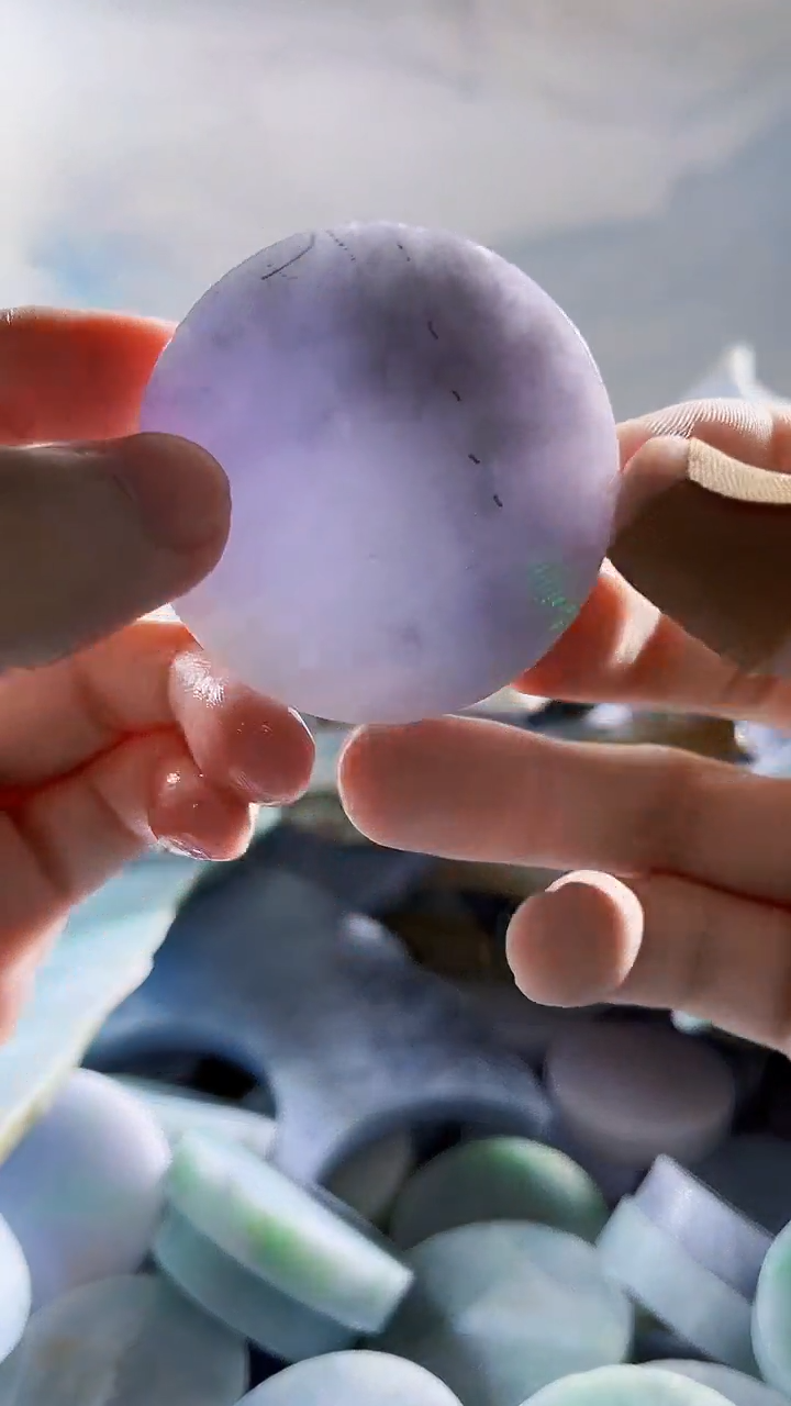 翡翠裸石缅甸翡翠A货文550