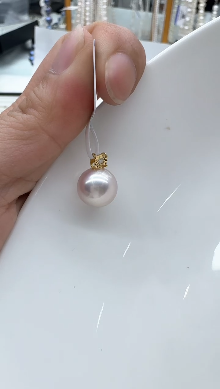 【闪购商品】淡水珍珠颈饰18K金镶嵌清货