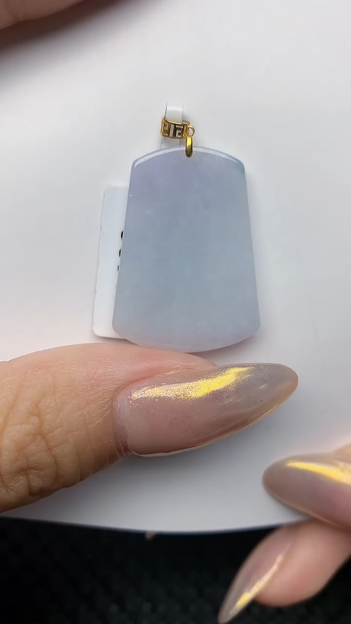 【闪购商品】翡翠颈饰18K金镶嵌   天然翡翠A货，