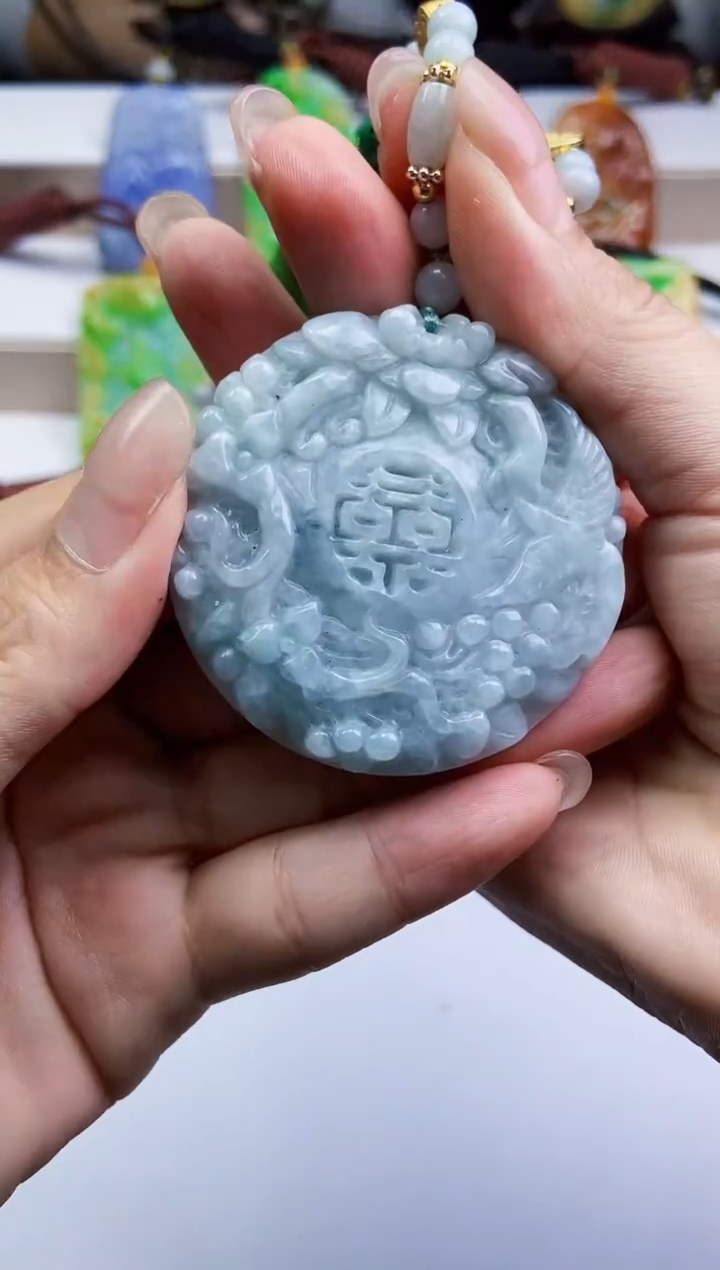 颈饰未镶嵌翡翠翡翠A货