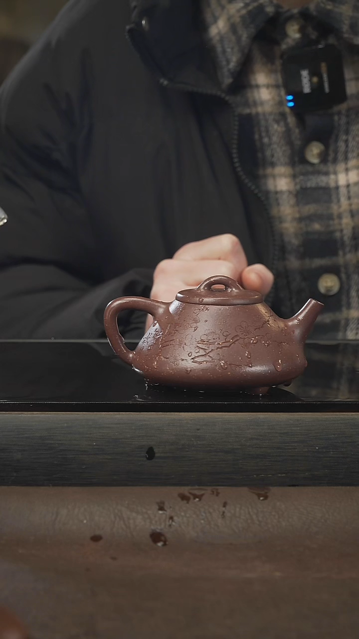 茶壶紫砂子冶石瓢，紫泥，200cc