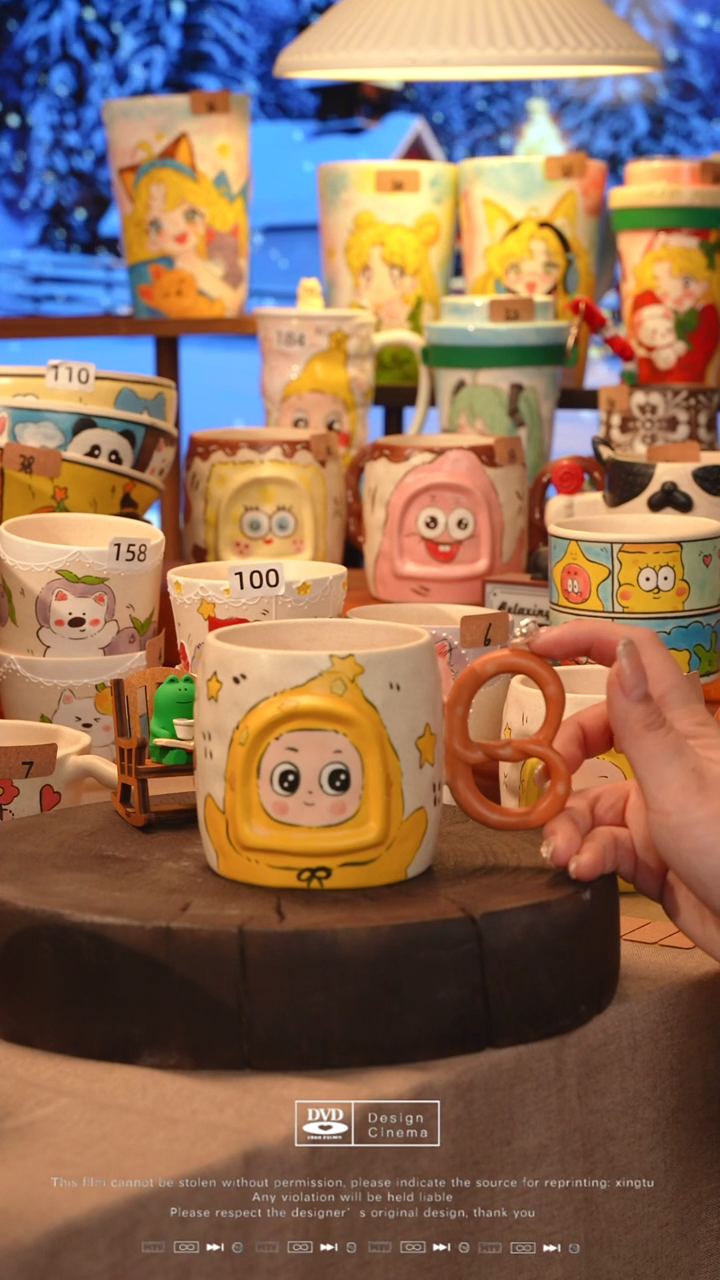 陶瓷125景德镇设计师款高温陶瓷手工手绘