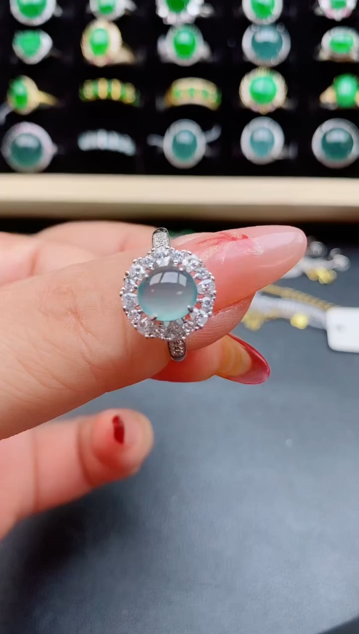 【闪购商品】翡翠戒指银S925镶嵌321321