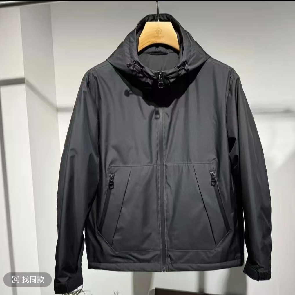 SANFOTO【25518】男士冬季时尚休闲轻户外连帽鹅绒服夹克简约外套