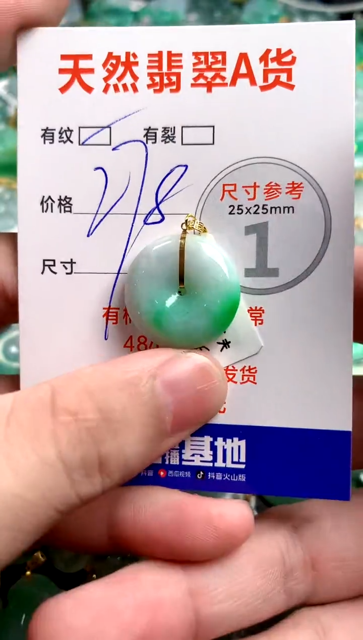翡翠18K金镶嵌颈饰1070277155