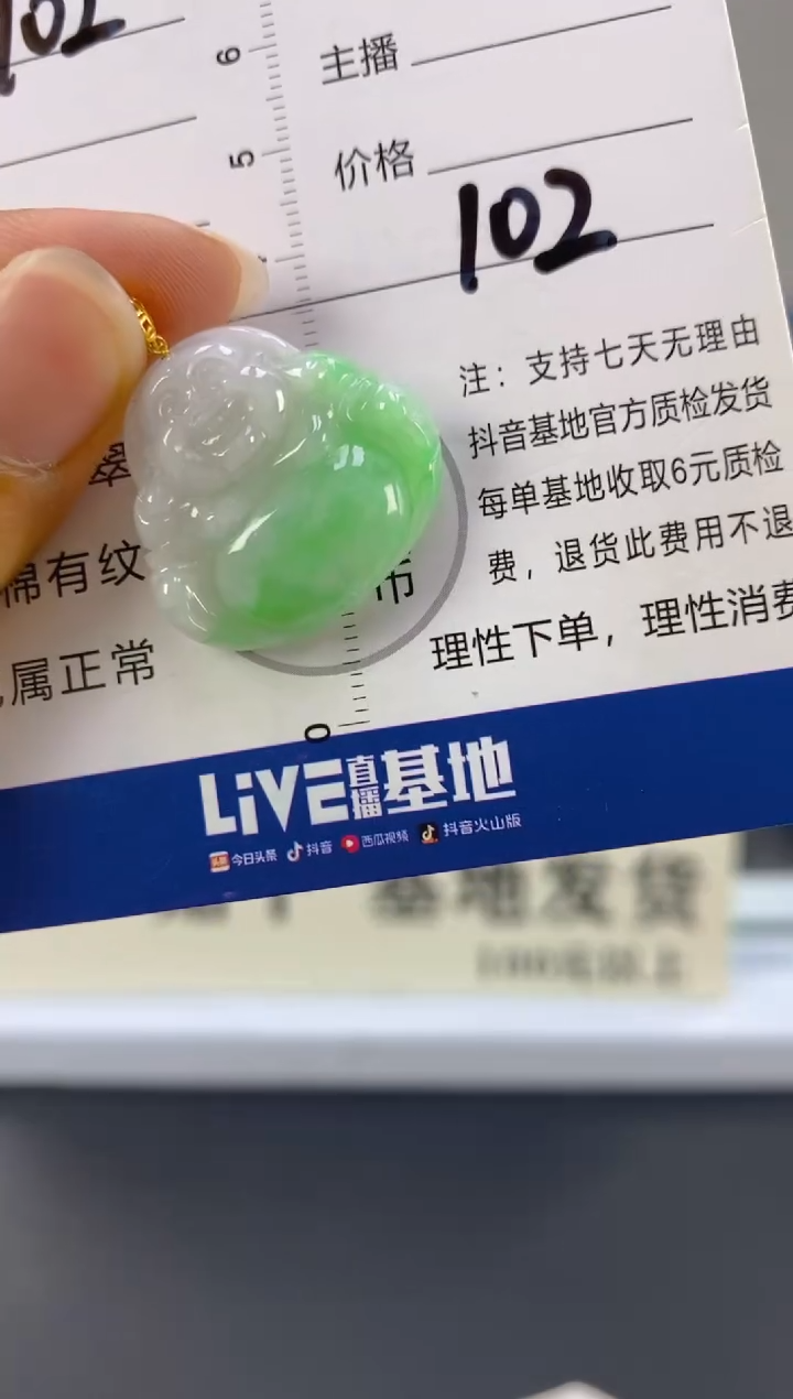 【闪购商品】翡翠颈饰18K金镶嵌天然A货翡翠