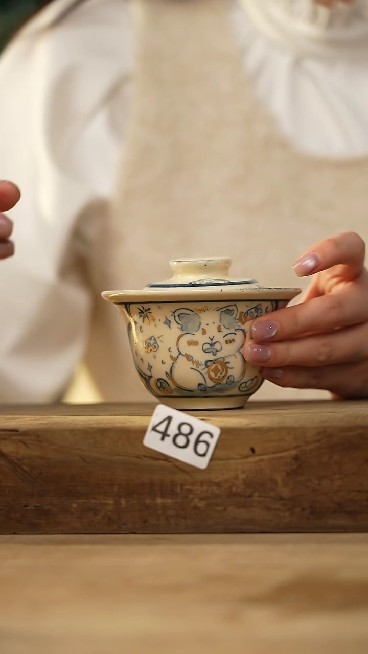 【闪购商品】瓷片设计师手作款  粉引点金系列 珂珂